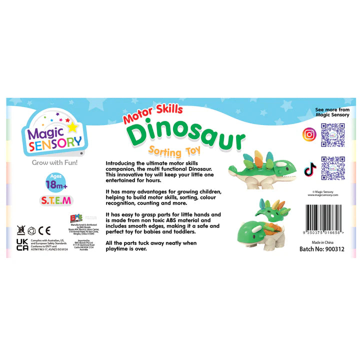 Fine Motor Skills Dinosaur Sorting Toy