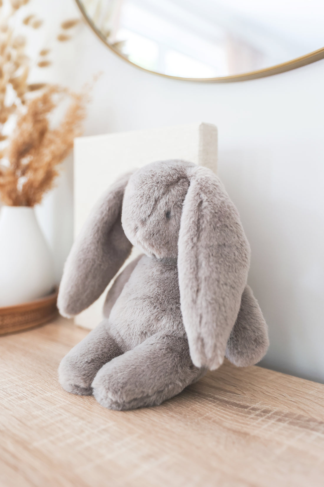 Darcey Plush Baby Bunny 27cm Grey