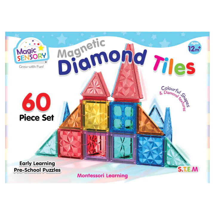 Magic Sensory Magnetic Diamond Tiles 60pk