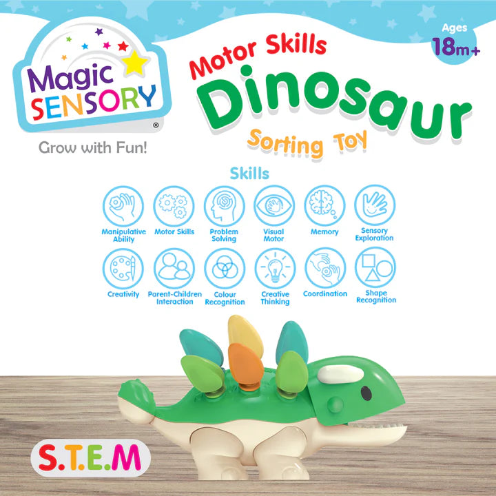 Fine Motor Skills Dinosaur Sorting Toy
