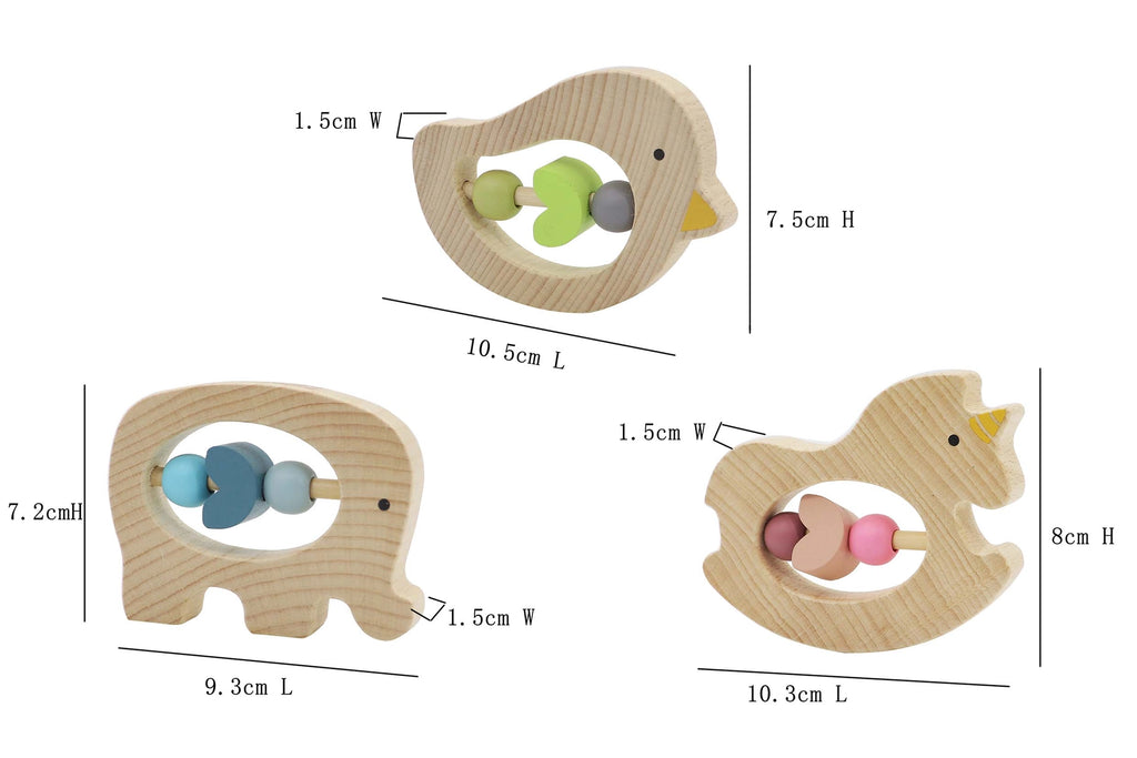 ToysLink Wooden Baby Rattle