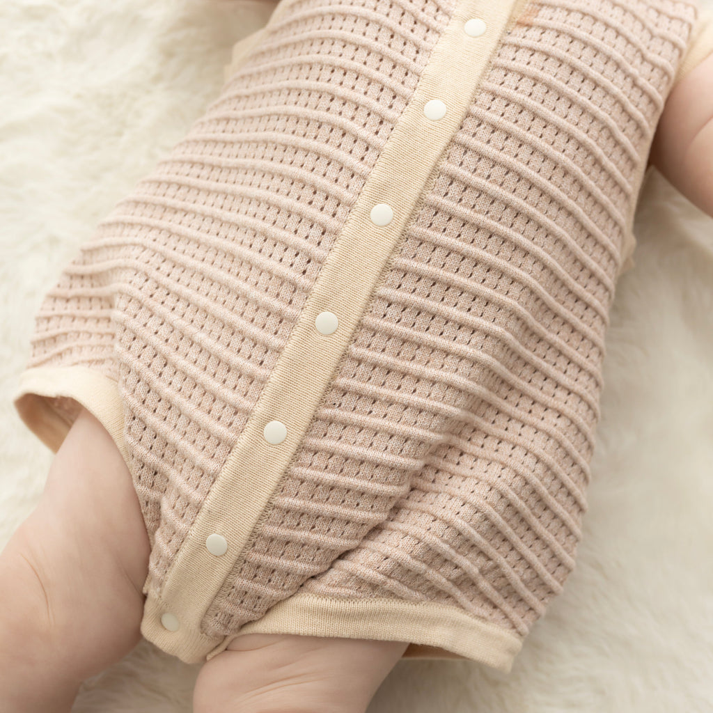 Confetti Kidz Breezy Knit Romper Biscotti
