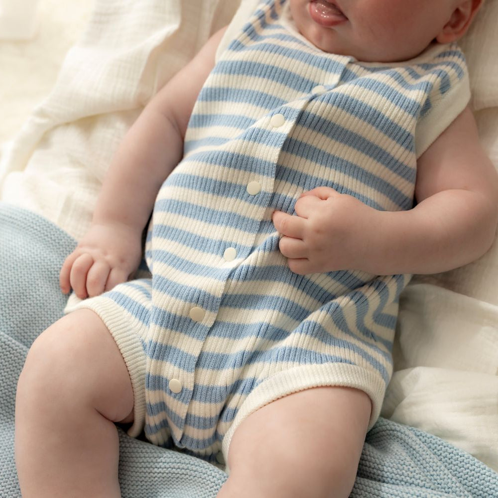 Breezy Knit Romper Seaside