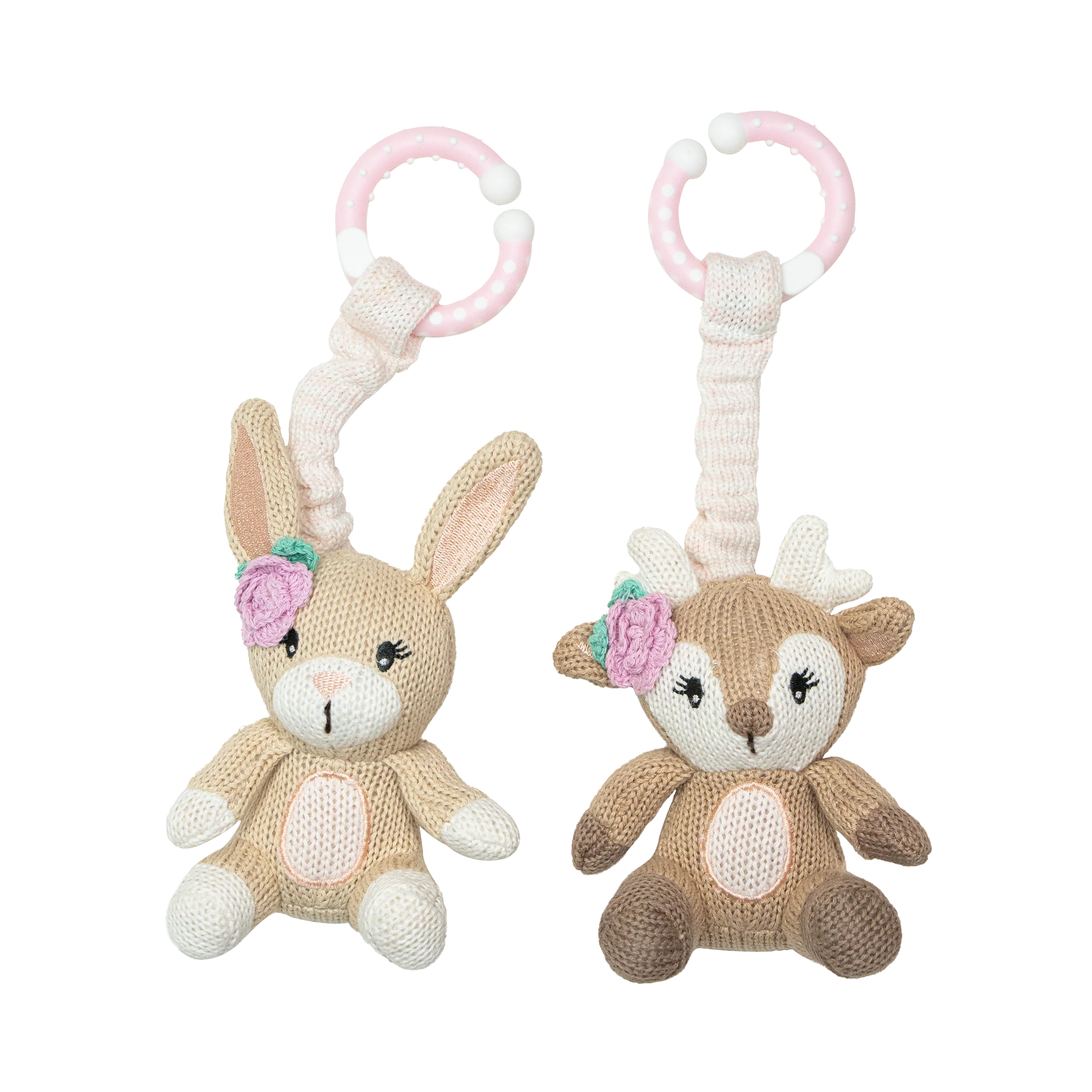 2pk Stroller Toy - Fawn & Bunny