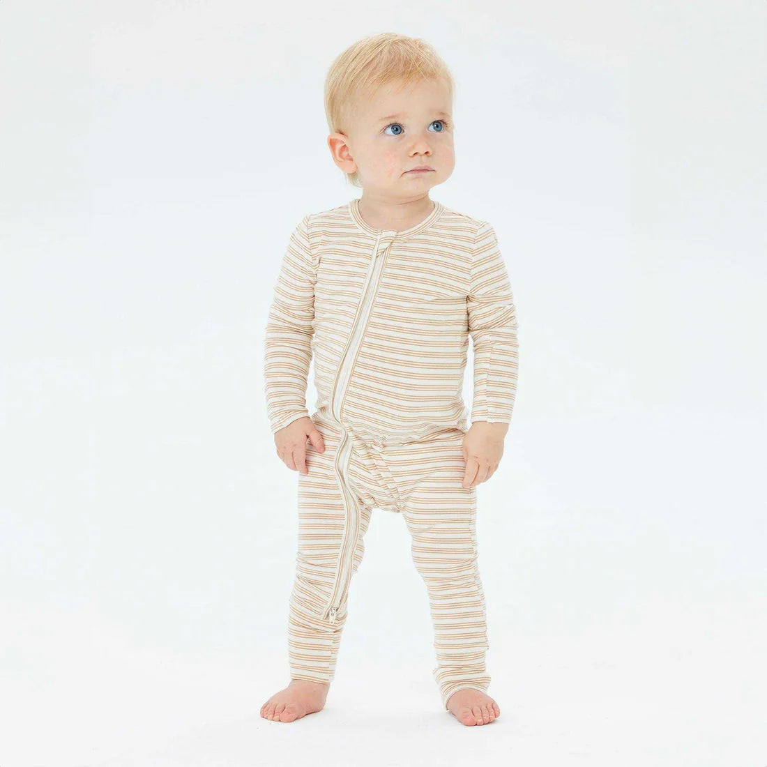 Kynd Baby Day or Night Onesie - Neutral Stripe