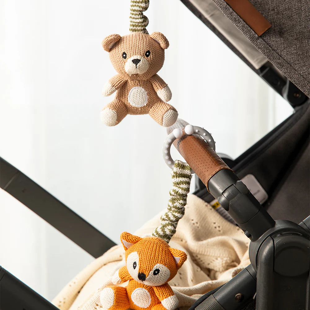 2pk Stroller Toy - Bear & Fox