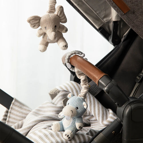 2pk Stroller Toy - Elephant & Hippo
