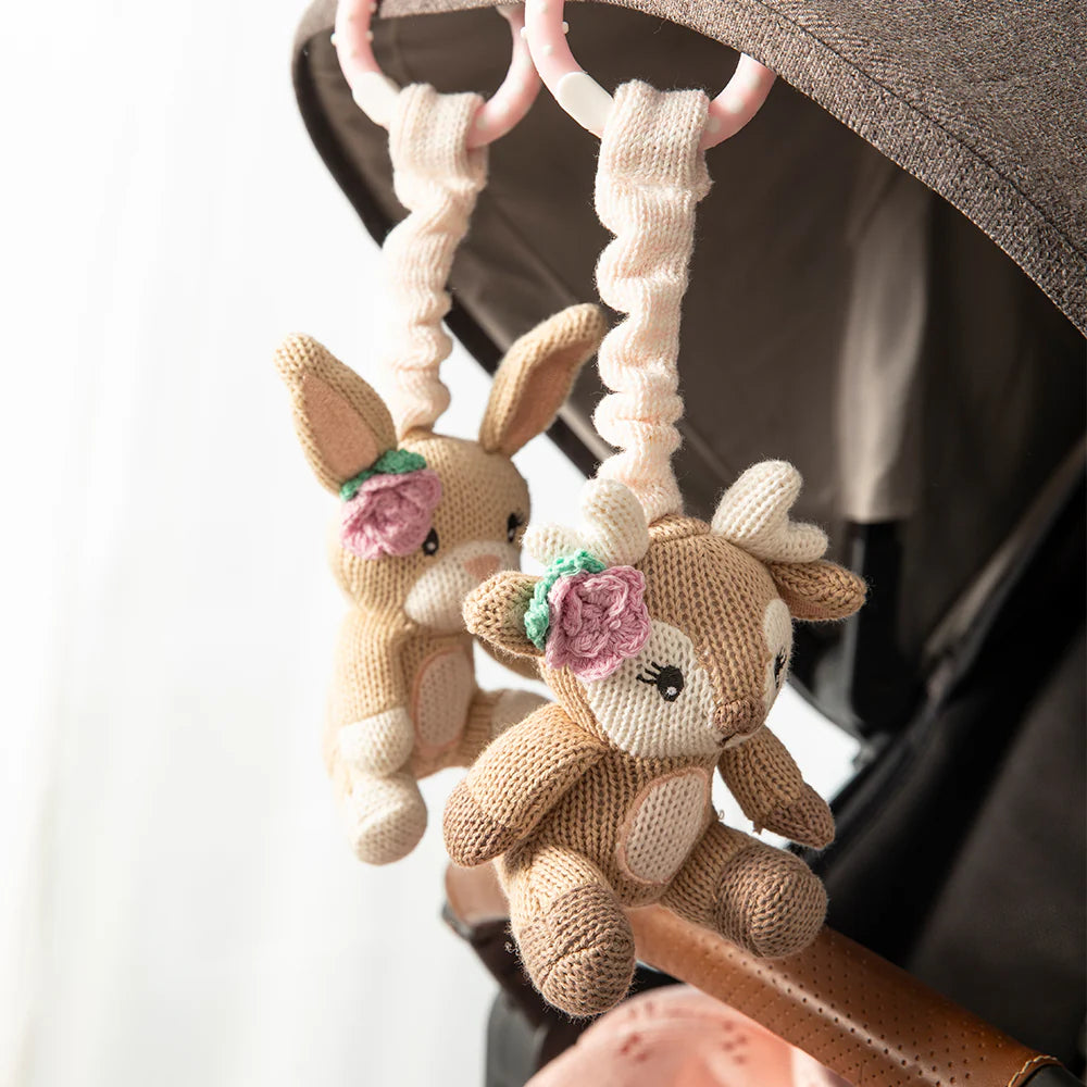 2pk Stroller Toy - Fawn & Bunny