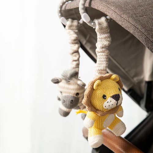 2pk Stroller Toy - Zebra & Lion