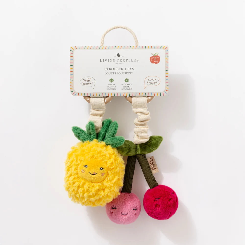 2pk Stroller Toy - Mini market brunch Pineapple & Cherries
