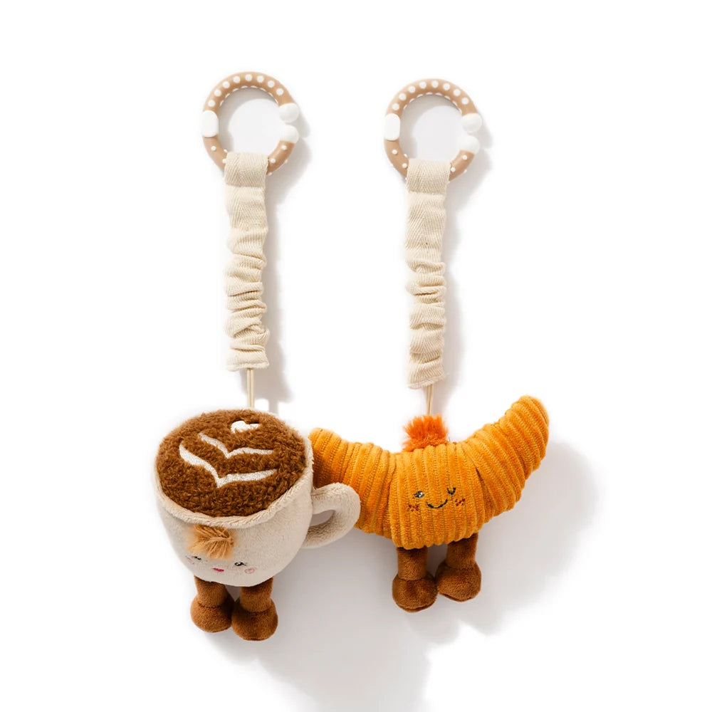 2pk Stroller Toy - Mini market brunch Coffee & Croissant