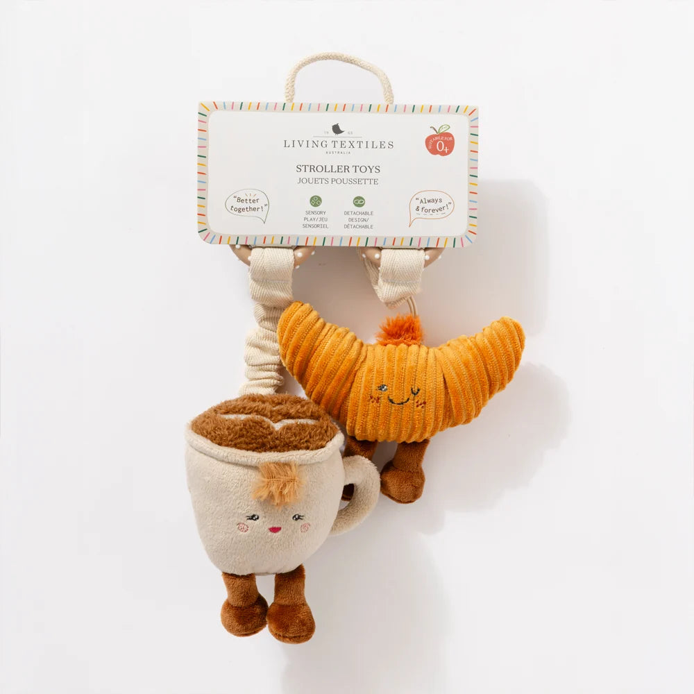2pk Stroller Toy - Mini market brunch Coffee & Croissant