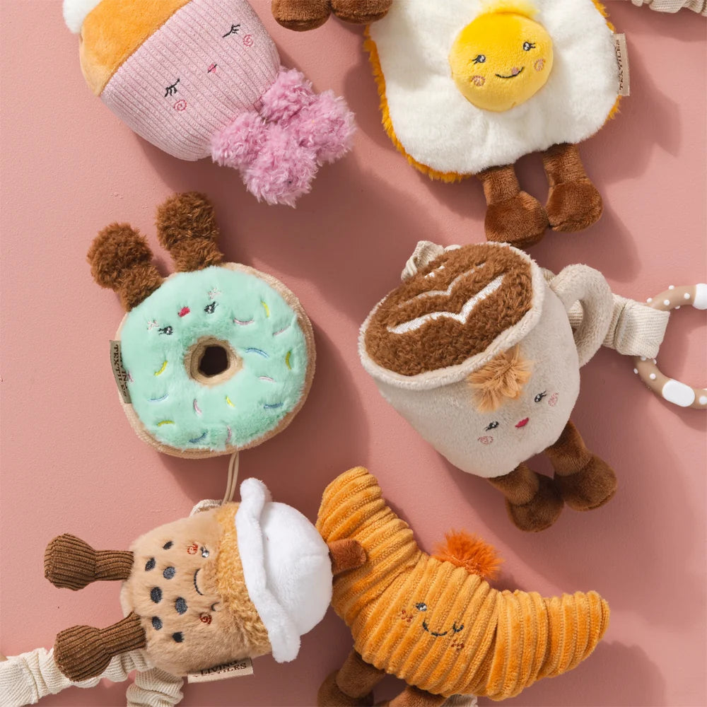 2pk Stroller Toy - Mini market brunch Coffee & Croissant