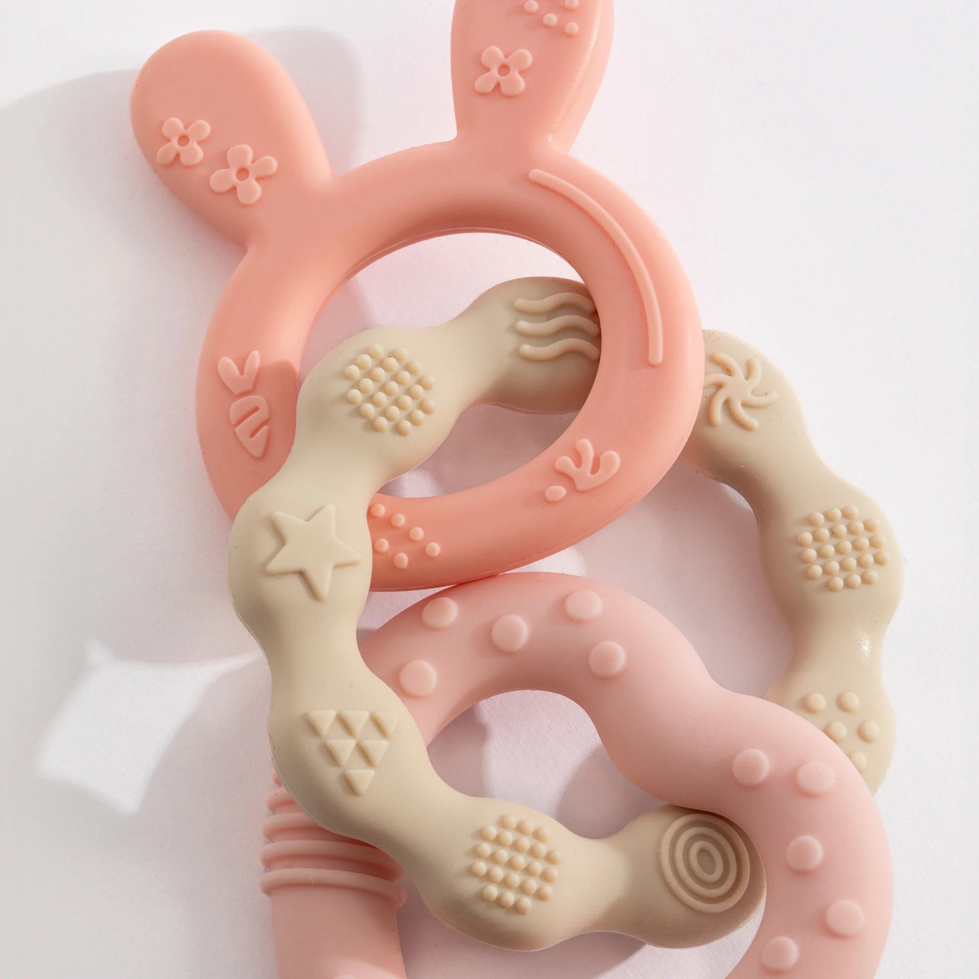 Silicon Bunny Teether Pink