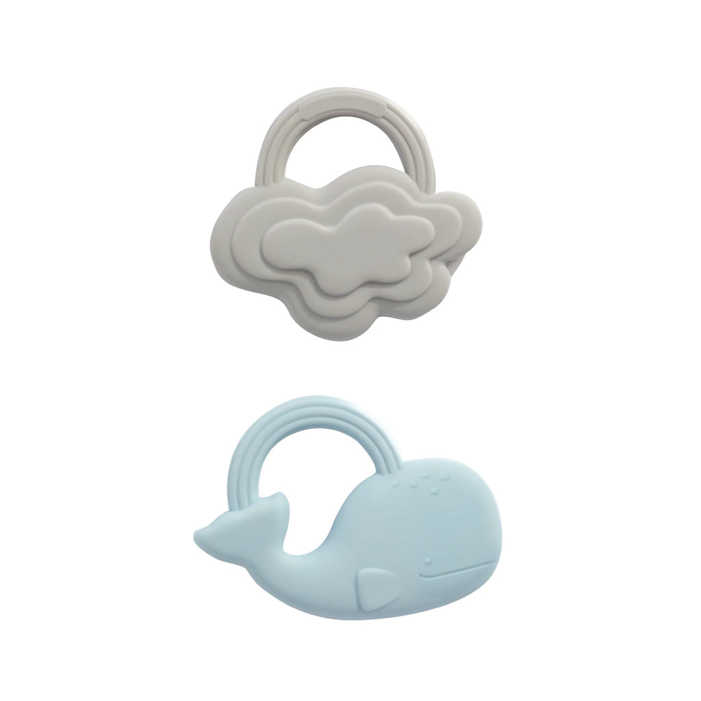 LT 2pk Silicone Teether - Whale & Cloud