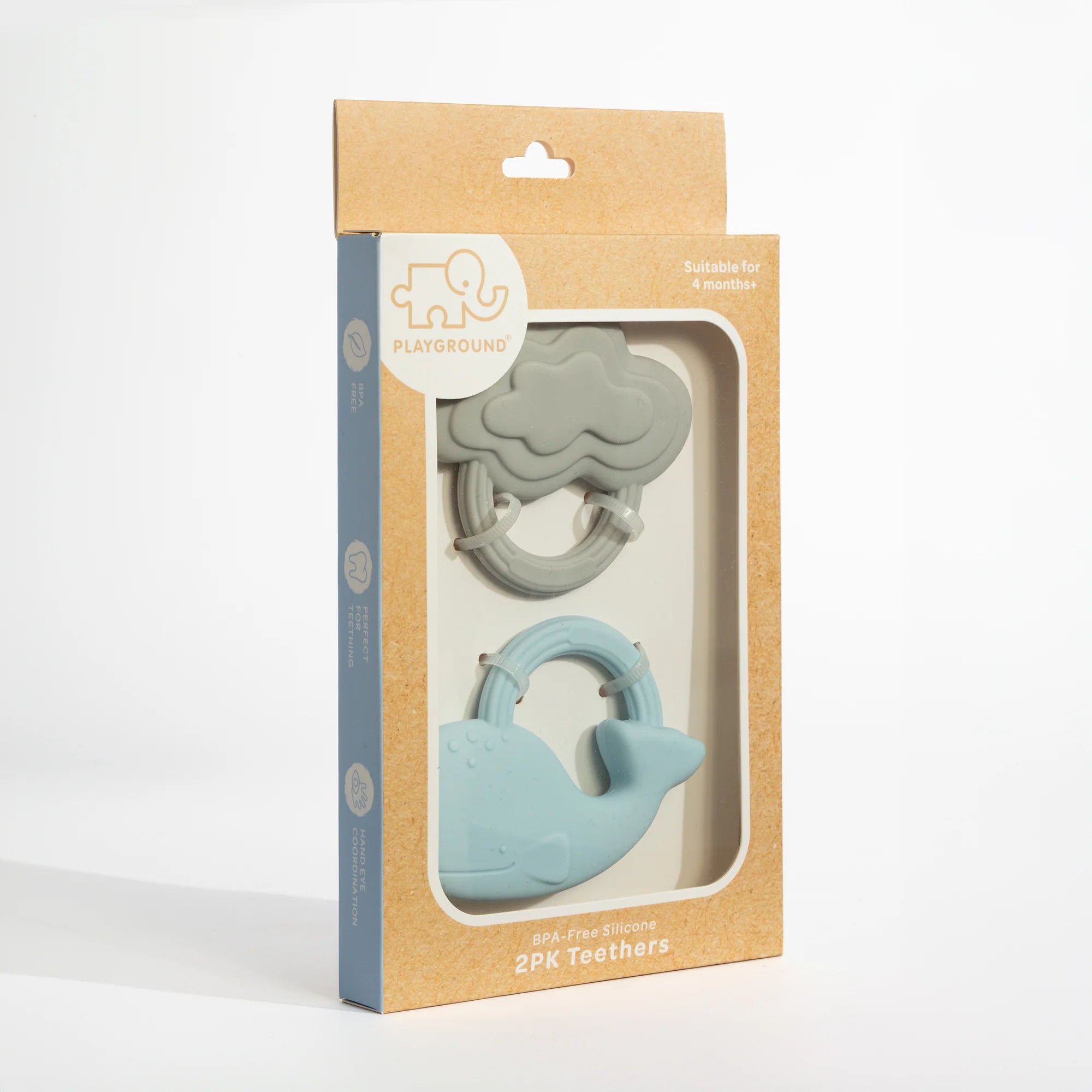 LT 2pk Silicone Teether - Whale & Cloud