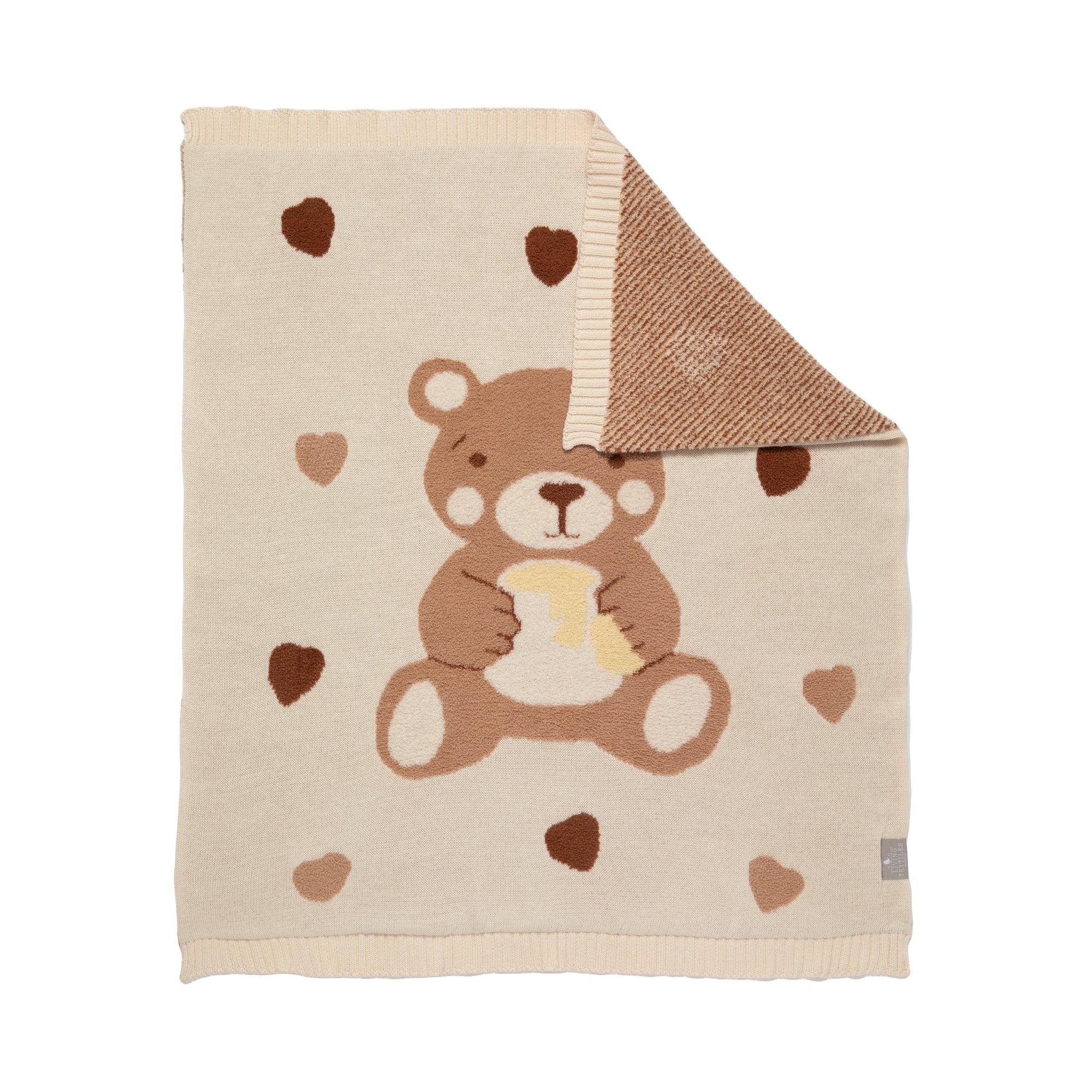 Jacquard Pram Blanket - Cuddly Bear