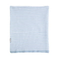100% Cotton Knit Blanket - Blue Stripe