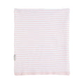 100% Cotton Knit Blanket - Blush Stripe