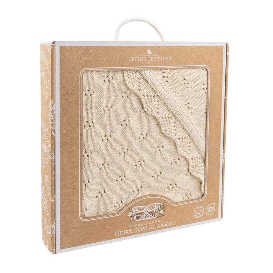 Bamboo/Cotton Heirloom Baby Blanket - Sand