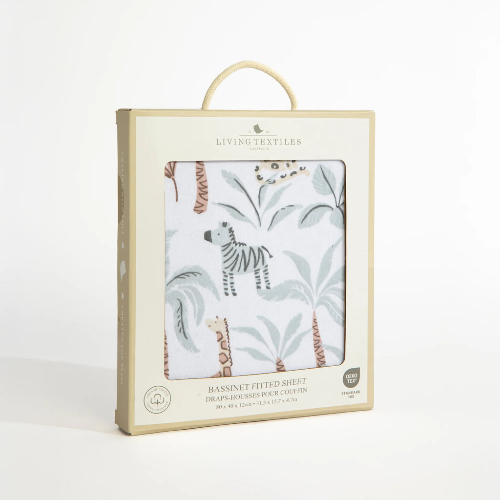 Bassinet Fitted Sheet - Wild Safari