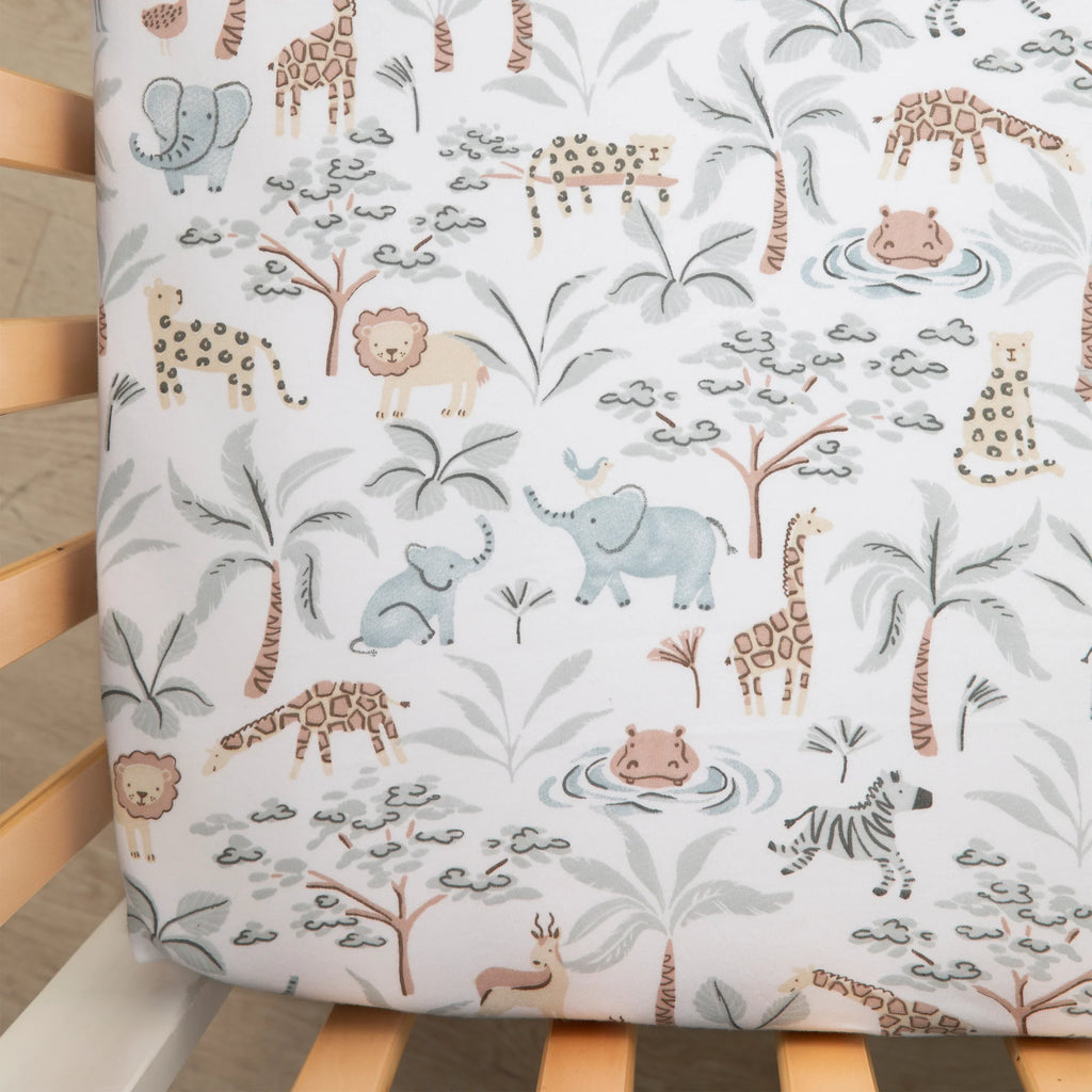 Cot Fitted Sheet - Wild Safari