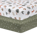 2pk Cot Fitted Sheet - Forest Retreat