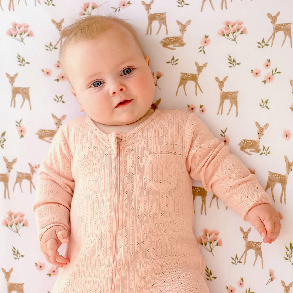 2pk Cot Fitted Sheet - Sophias Garden