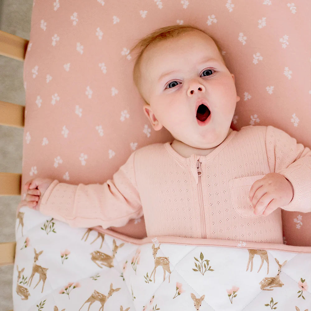 2pk Cot Fitted Sheet - Sophias Garden