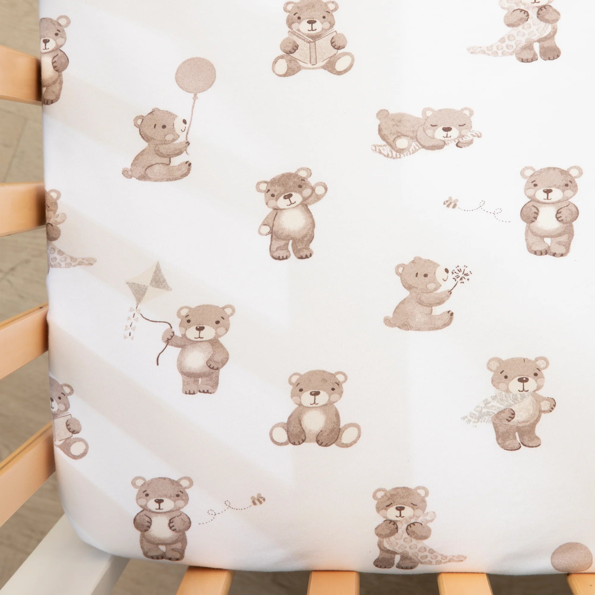 2pk Cot Fitted Sheet - Cuddly Bear
