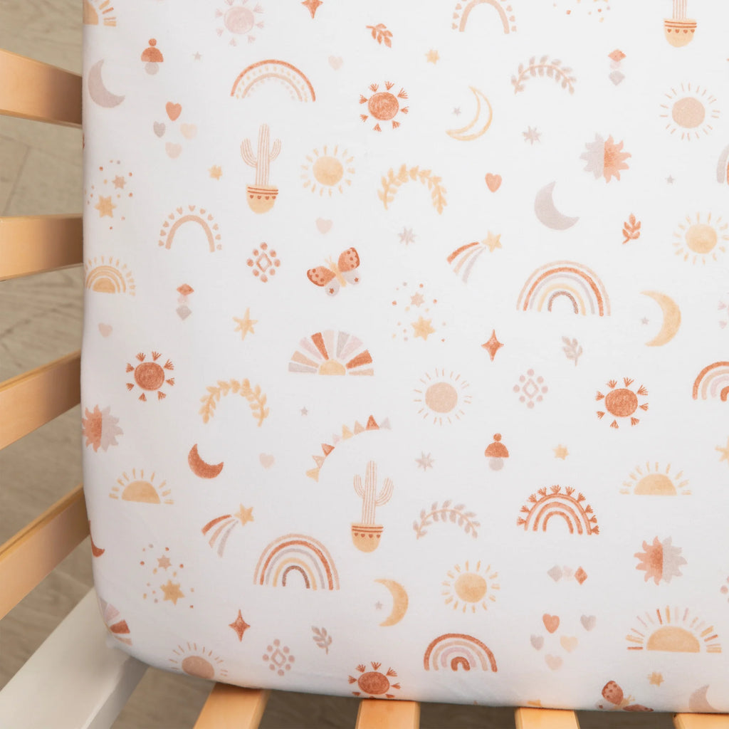 2pk Cot Fitted Sheet - Bohemian Bliss