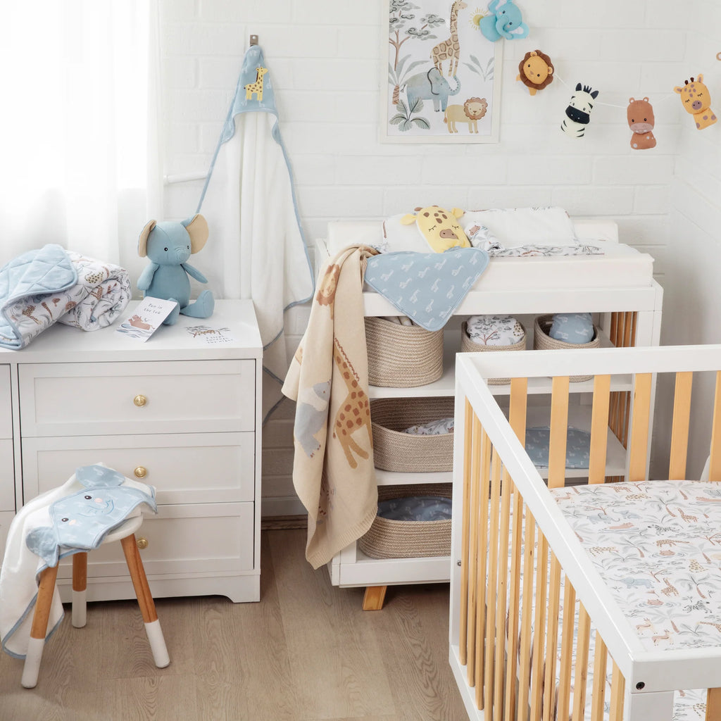 2pk Cot Fitted Sheet - Wild Safari