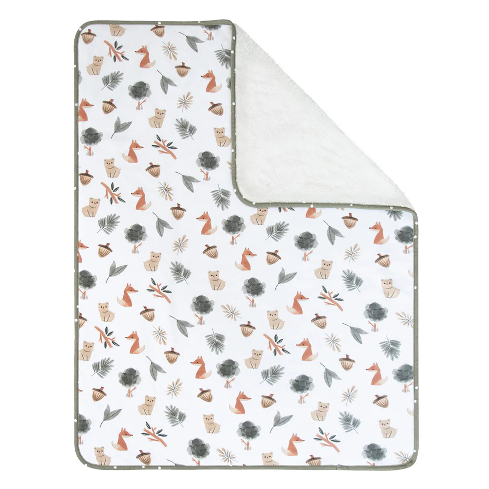 Jersey Sherpa Blanket - Forest Retreat