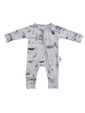 Snooky Bear Zippy Romper - Arctic Ocean