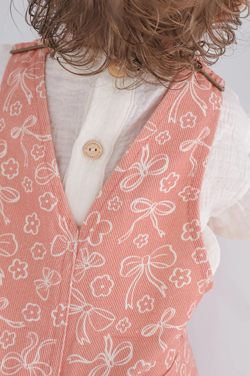 Blooming Bows Denim Shortalls