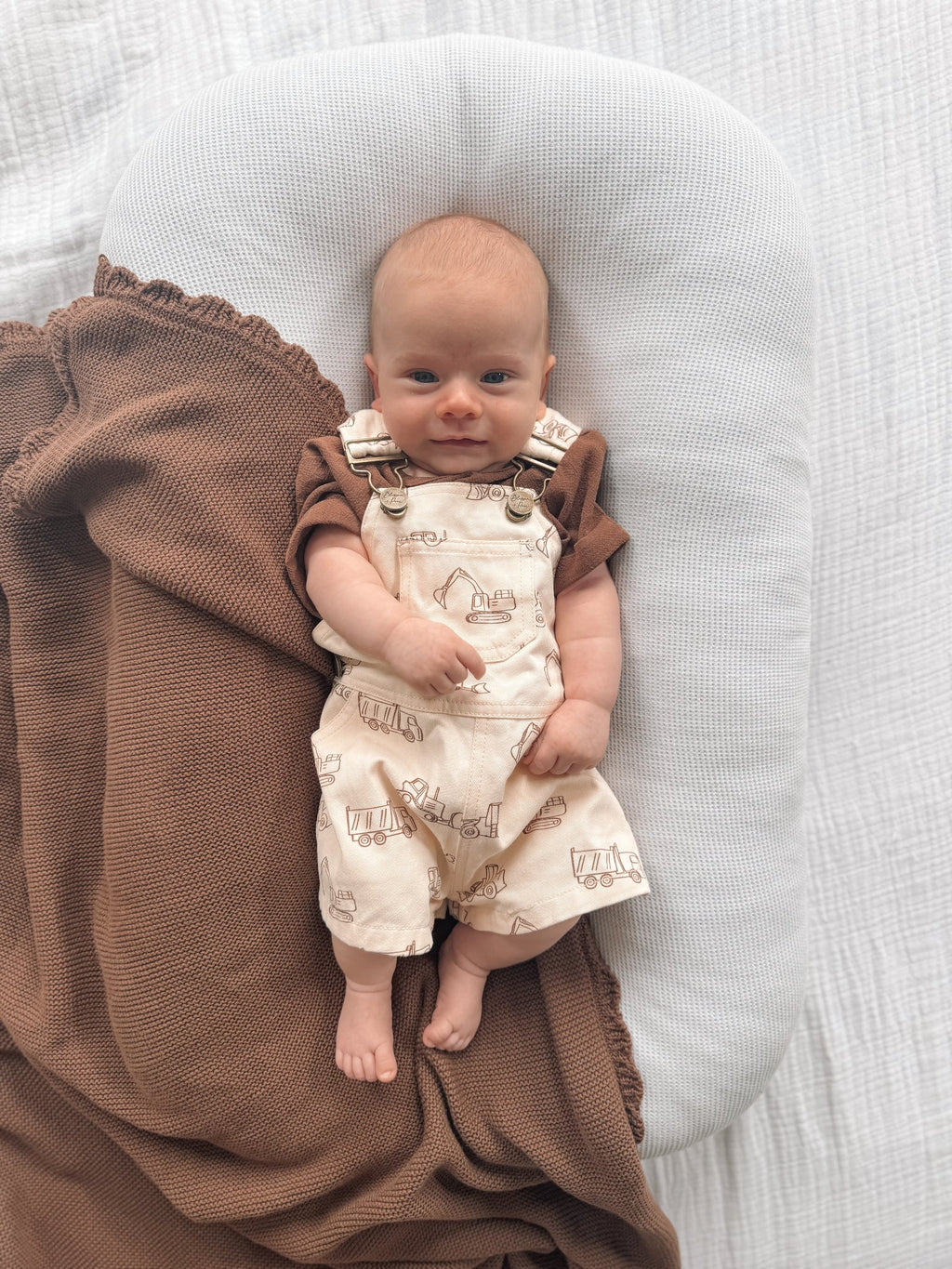 Cocoa Linen Tee - Cuff Sleeve