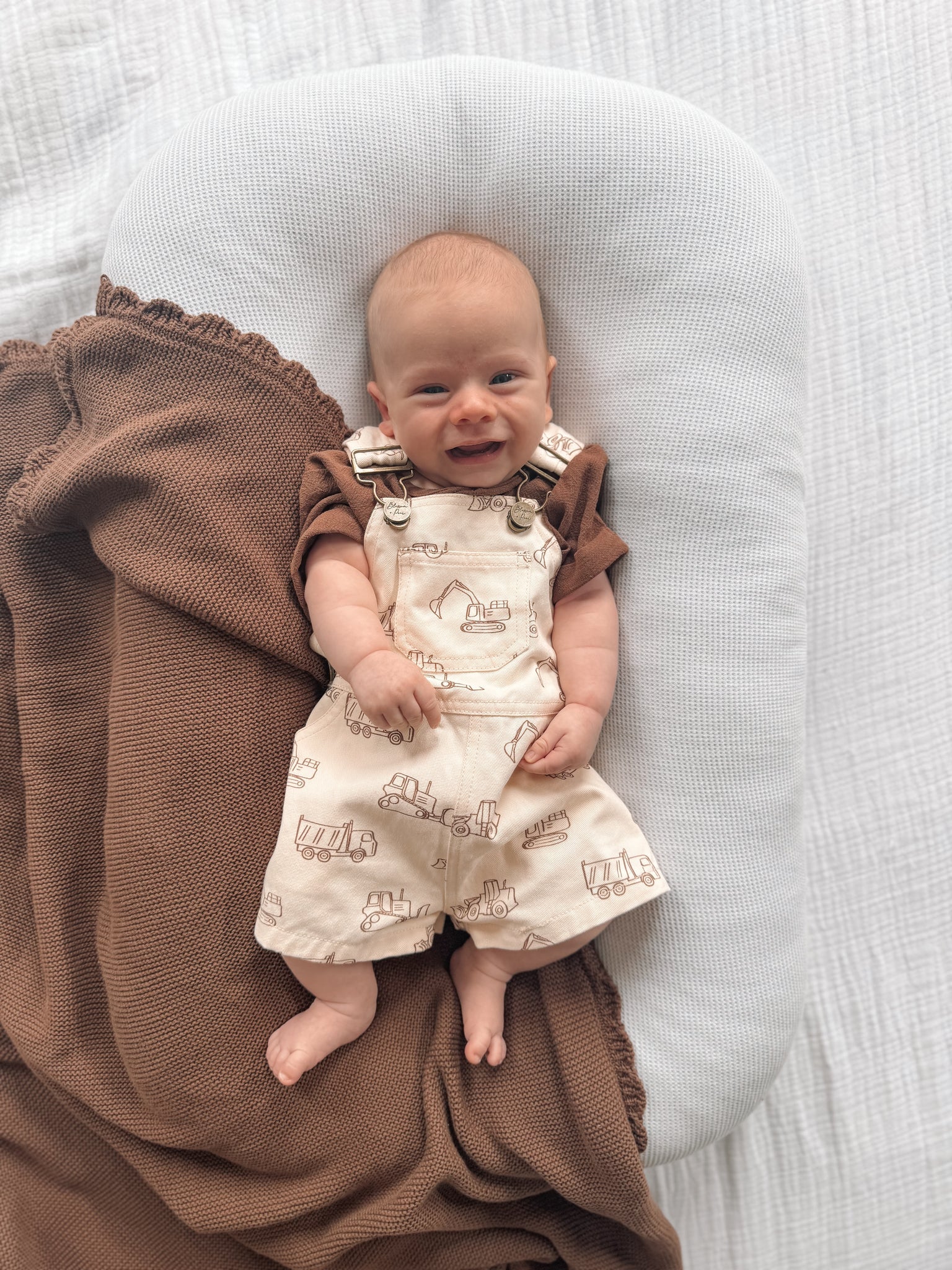 Cocoa Linen Tee - Cuff Sleeve