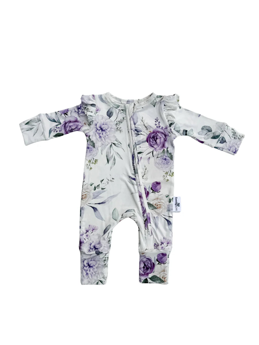 Snooky Bear Zippy Romper - Twilight Rose