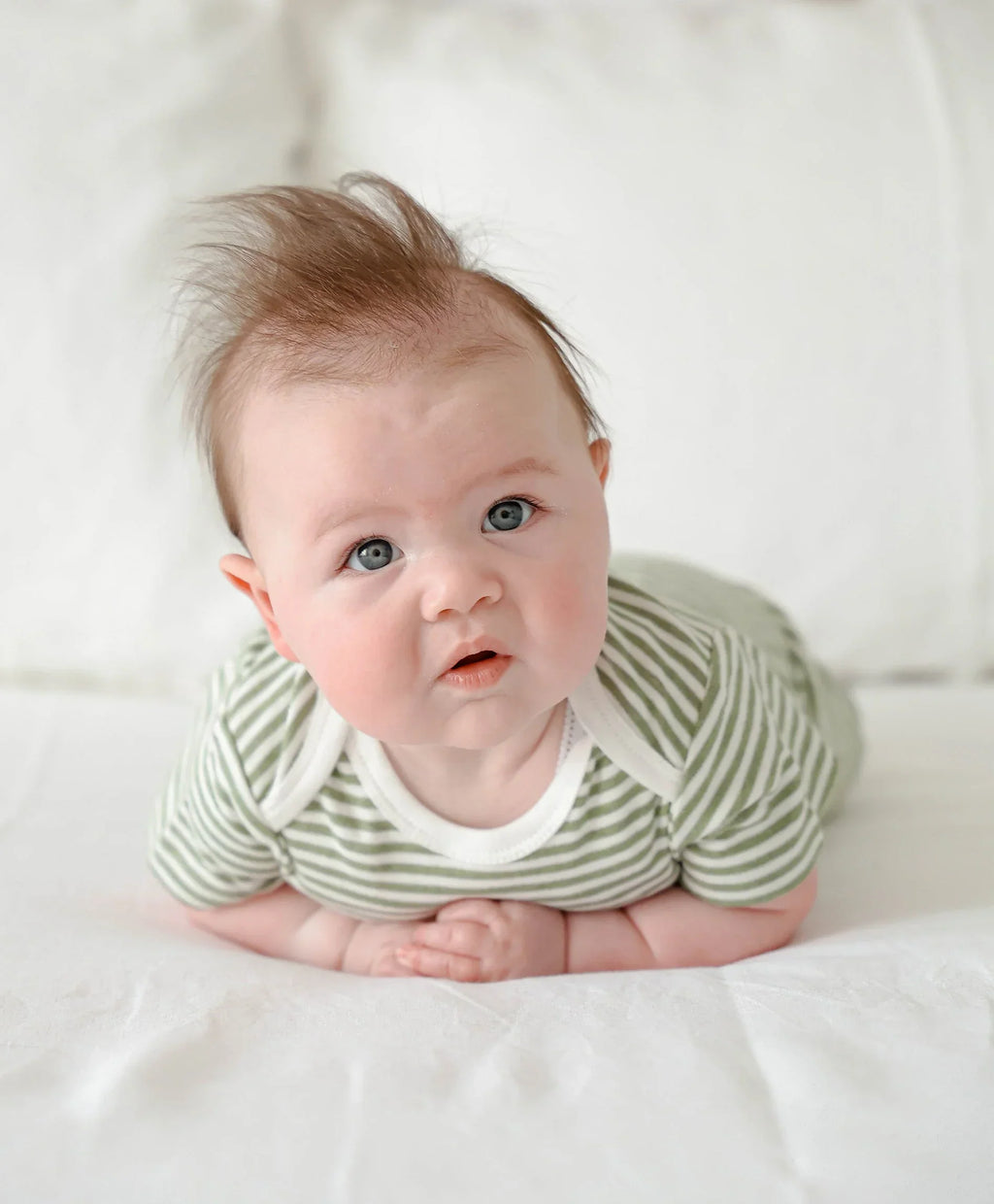 Organic Cotton S.S Bodysuit - Forest Stripes