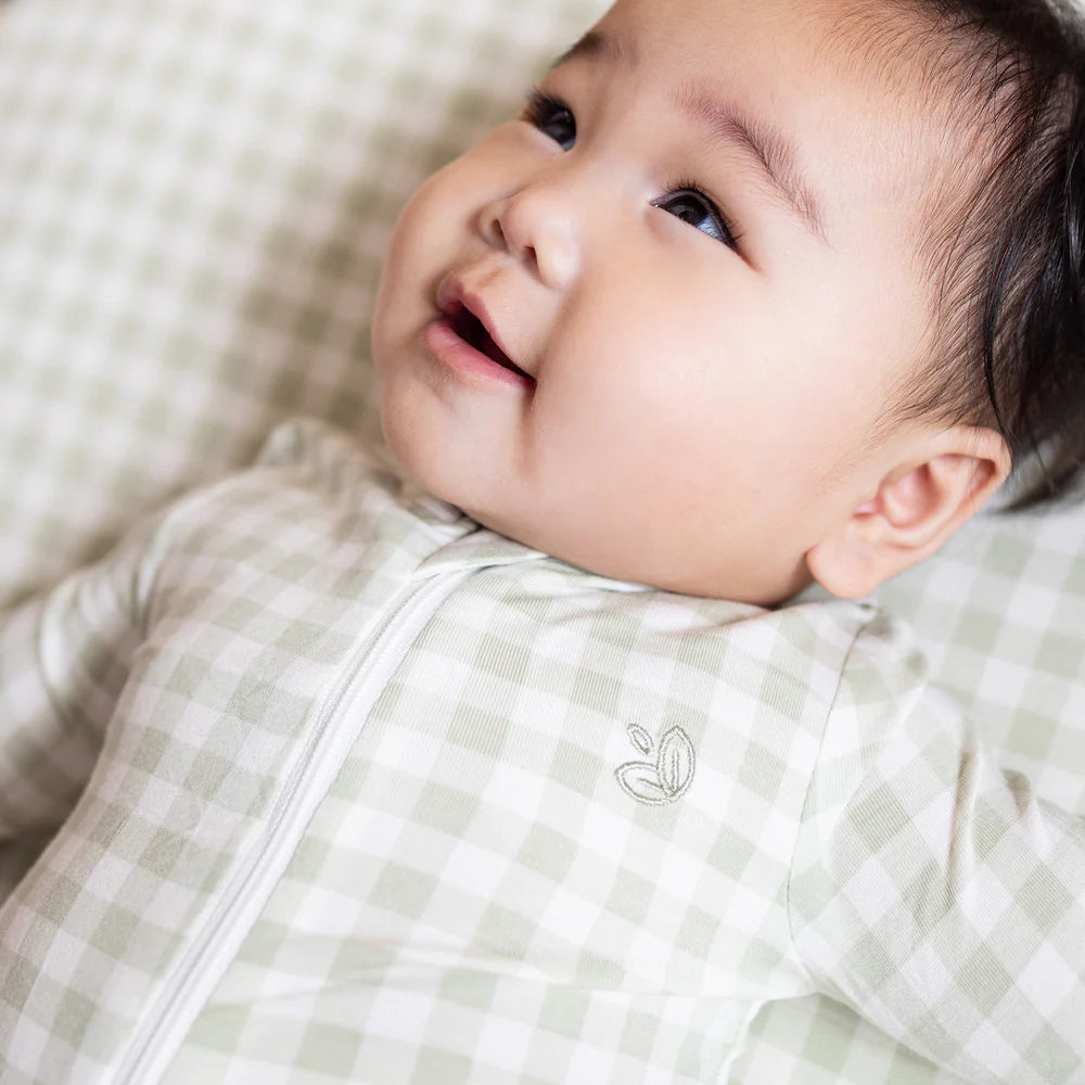 Kynd Baby Warm Zippy Baby Romper - Gumleaf Gingham