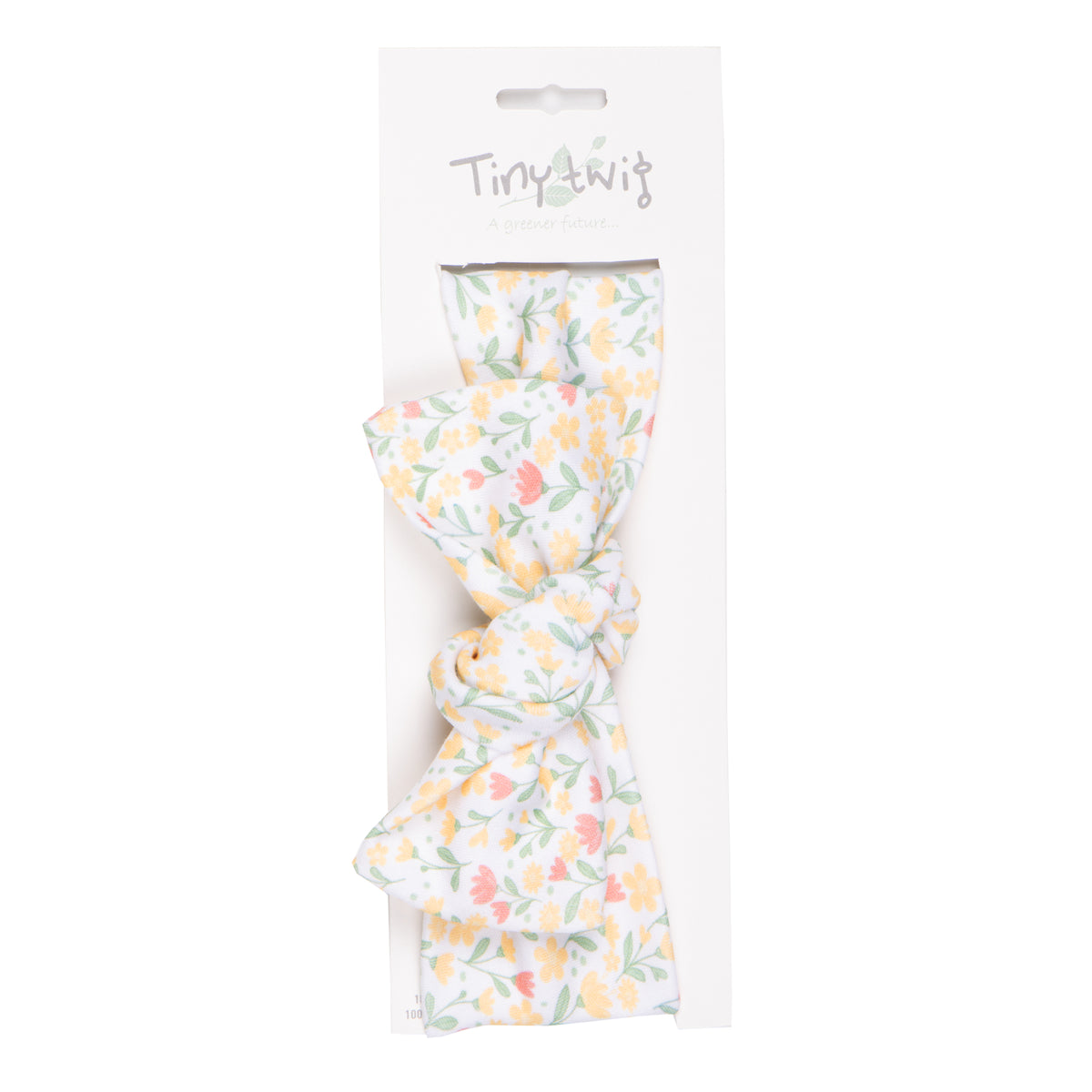 Tiny Twig Lemon Floral Headband Bow