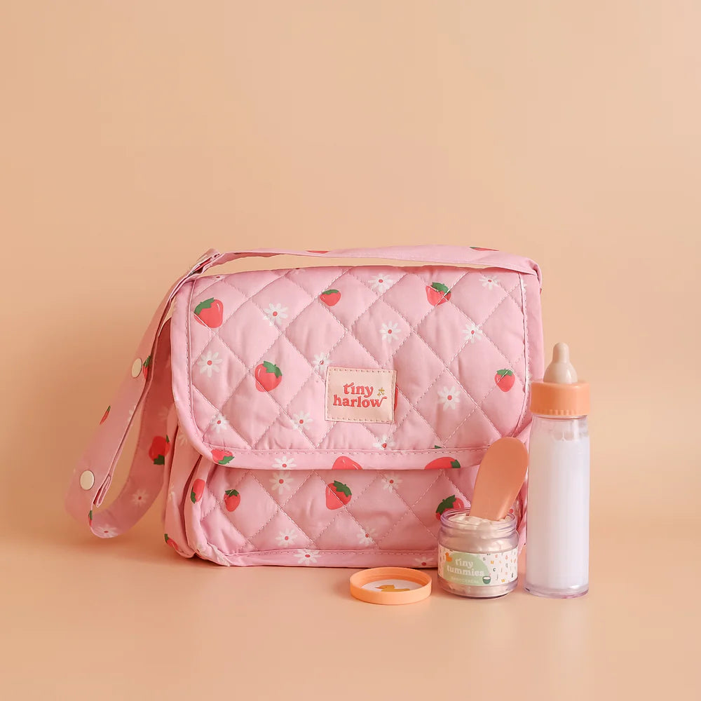 Nappy Bag w Accessories - Strawberry Picnic