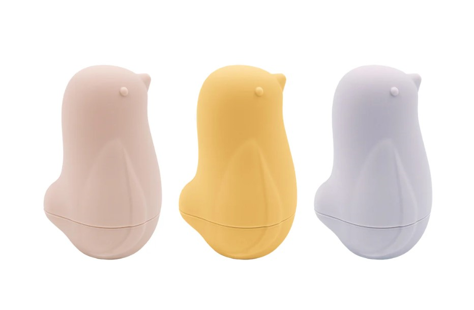 3pk Silicone Squeezy Bath Birds