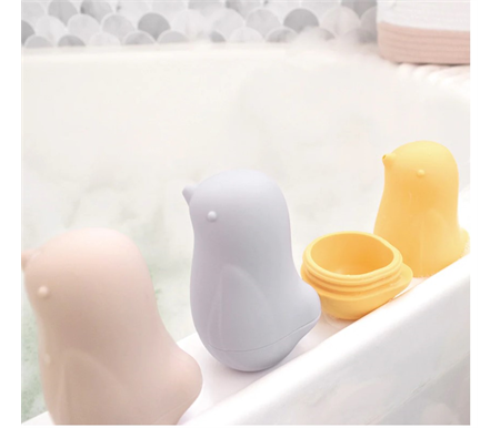 3pk Silicone Squeezy Bath Birds