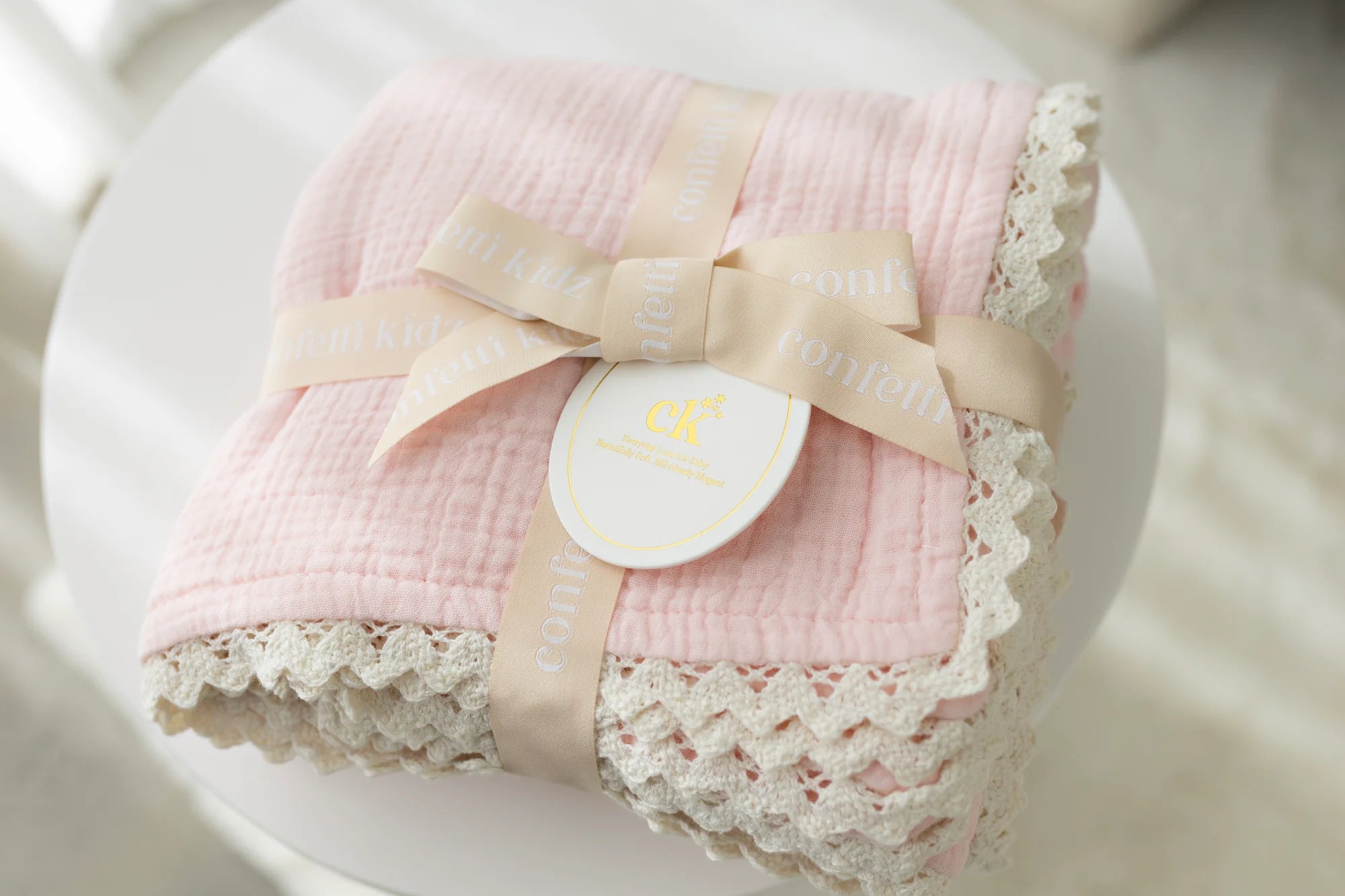 Classic Muslin Blanket  - Soft Pink