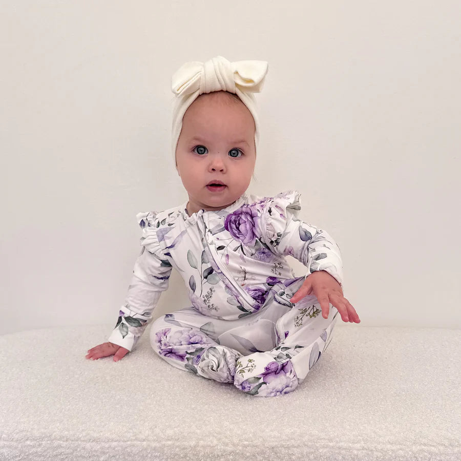 Snooky Bear Zippy Romper - Twilight Rose