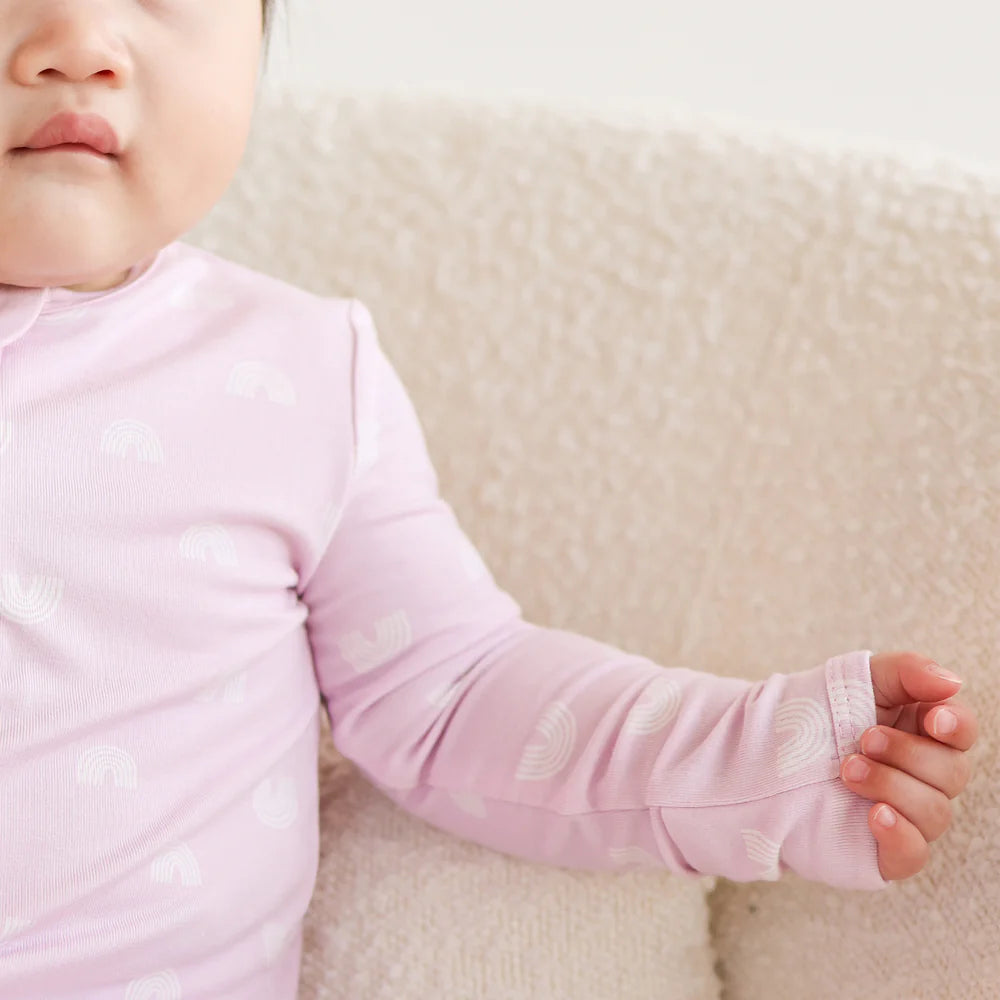 Kynd Baby Day or Night Onesie - Lilac Rainbow