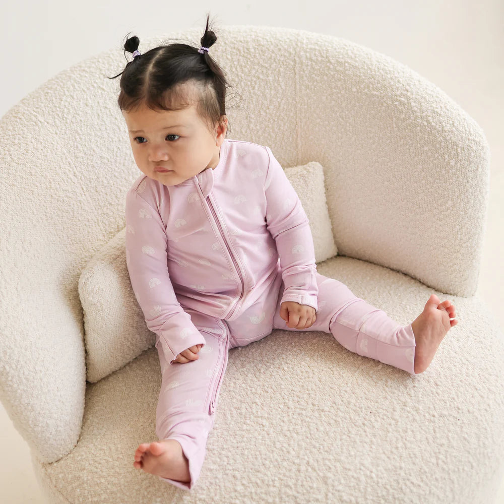 Kynd Baby Day or Night Onesie - Lilac Rainbow
