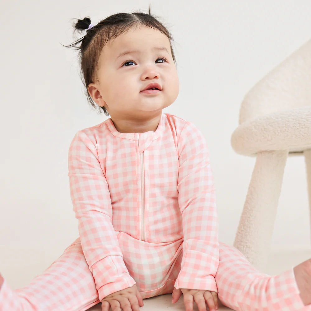 Kynd Baby Day or Night Onesie - Petal Gingham