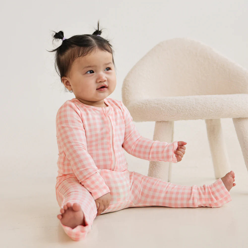 Kynd Baby Day or Night Onesie - Petal Gingham